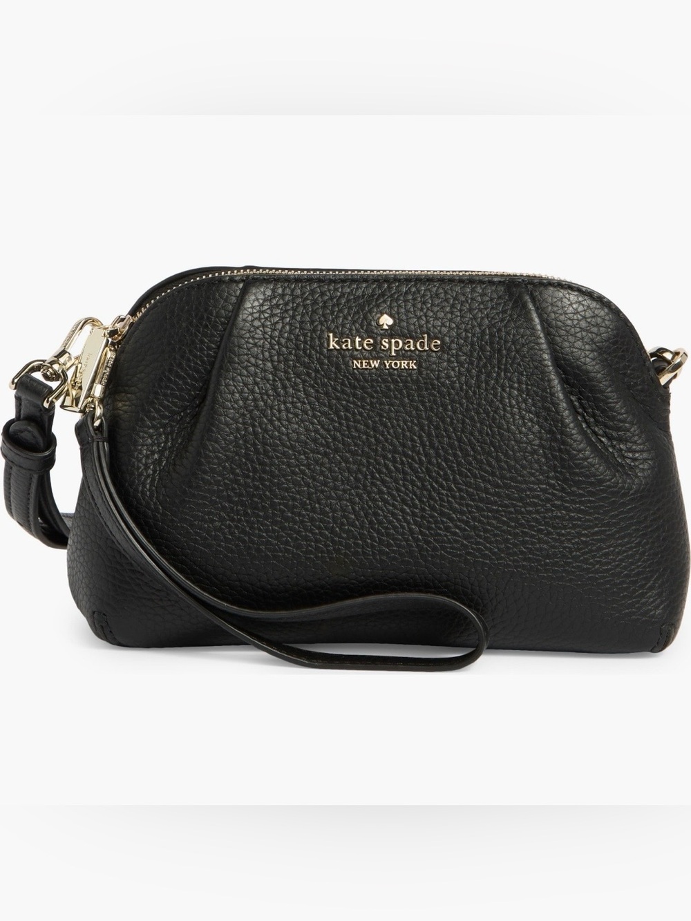 🌻 EUC Kate Spade Dumpling Convertible Crossbody Bag - Black Leather